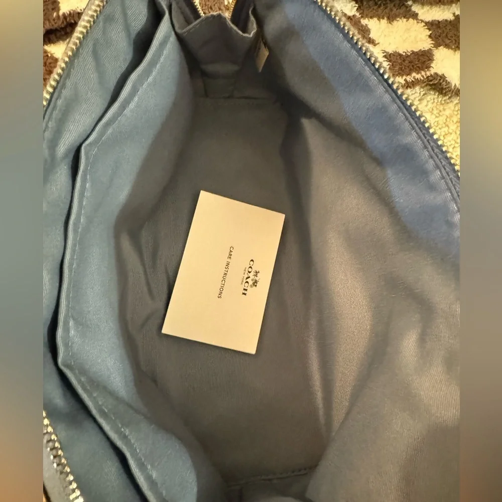 NWT Coach Cosmetic Case light blue